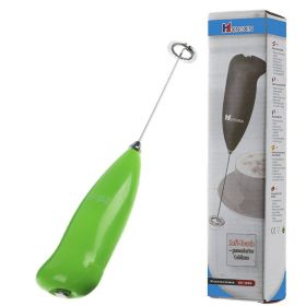 Stainless Steel Handheld Blender: Coffee Frother & Egg Whisk (Color: Green)