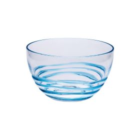 Swirl Acrylic Serving Bowls, Unbreakable Small Plastic Bowls, Soup Bowls, Salad Bowls, Cereal Bowl for Snacks, BPA Free (Color: as Pic)