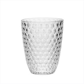 Luxury Diamond Cut Acrylic Drinking Glass Set – 4-Piece (12oz) BPA-Free Tumblers (Color: as Pic)