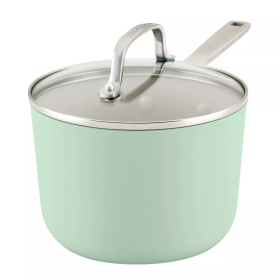 Pistachio Harmony 3qt Nonstick Ceramic Sauce Pan – Crafted for Culinary Joy (Color: Pistachio)