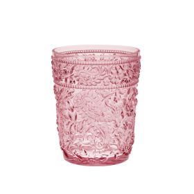 Elegant Paisley Pattern 13oz Acrylic Glass Set – Set of 4 BPA-Free Drinking Tumblers (Color: as Pic)