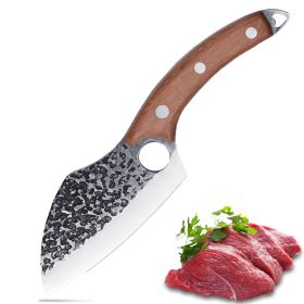 Professional Japanese Viking Knife and Hand Forged Meat Cleaver- With Finger Hole And Heart Hanging Hole (Option: Meat Cleaver Knife)