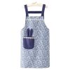 Cute Rabbit Ears Apron: Adjustable Polyester Cotton Chef Apron with Large Pockets