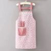 Cute Rabbit Ears Apron: Adjustable Polyester Cotton Chef Apron with Large Pockets