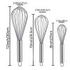 Stainless Steel Whisk; Cooking Mixer; Whisk For Blending; Beating And Stirring; Enhanced Version Balloon Wire Whisk; Kitchen Gadget; 8in/10in/12in